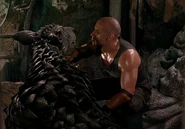 Riddick & Thrash.png (551 KB) Riddick (The Chronicles of Riddick) was able to tame a Crematorian Hellhound by simply staring it down.