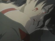 Saya Otonashi (Blood+) absorbs and consumes Hagi's blood.