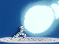 Son Goku (Dragon Ball) uses the advanced Super Kamehameha to fire a massive ki energy beam...