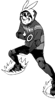According to All For One, Koichi Haimawari/The Crawler (My Hero Academia: Vigilantes) has been avoiding attacks and taking the first hit from opponents for so long from his vigilante exploits that his body has developed subconscious reflexes to the point that he can evade and dodge fast-paced attacks from opponents like Number 6, with his body even being able to activate his Quirk, Slide and Glide, to defend himself at the last second.