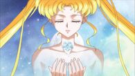 Sailor Moon (Sailor Moon) with Legendary Silver Crystal.