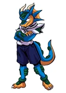 Rocky's (XDragoon) battle element, burst, allows him to administer strong attacks like Burst Punch.