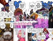 Charlotte Perospero (One Piece) is one of the most cunning members of the Big Mom Pirates, coming up with an improvised tactic to assasinate the Vinsmoke family after Big Mom's nefarious plan has failed.