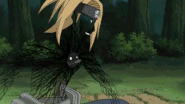 Deidara (Naruto) using C0 to cause himself to explode, in his failed attempt to take Sasuke with him.