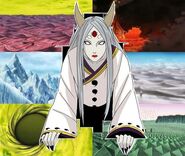 Kaguya Ōtsutsuki (Naruto), after eating the Chakra Fruit, gained immeasurable power, godhood, and immortality, making her an extremely powerful being amongst the other members in the Ōtsutsuki Clan.