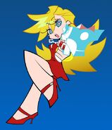 Panty (Panty and Stocking with Garterbelt) is able to form her panties into her spiritual gun, Backlace.