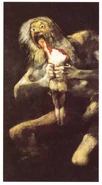 Cronos (Greek Mythology) infamously became a symbol of monstrous cannibalism after devouring his young.