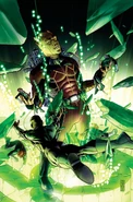 Relic (DC Comics) is a survivor of the old universe that came before has access to sophisticated machinery which can harness and utilize the metaphysical emotional spectrum.