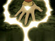 ...Aang using his chi to locate Appa and Momo while lost...