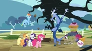 Discord's strength.png (418 KB) Discord (My Little Pony: Friendship is Magic) using his strength to taking a tree out of the ground