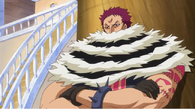 Charlotte Katakuri (One Piece) even more than the rest of his siblings inherited his mother Big Mom's Supernatural Strength...