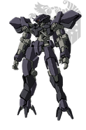 Ein Dalton (Mobile Suit Gundam: Iron-Blooded Orphans) was cybernetically meshed into the EB-AX2 Graze Ein to save his life...