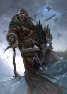 Mance Rayder the King-beyond-the-Wall (A Song of Ice and Fire) is incredibly strong able to make siege on Winterfell and take on armies of men.