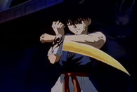 Recca Hanabishi (Flame of Recca) using Saiha to create a blade out of flames which has strength dependent on its temperature.