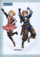 Master of all weapons, Gran/Djeeta (Granblue Fantasy) could beat the The Eternals, a group of the world's strongest weapon masters.