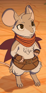 Formerly a simple talking mouse, Little (RWBY) became the fully anthropomorphic Somewhat after ascending at the Great Tree.