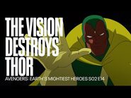 Vision destroys Thor - Avengers Earth´s Mightiest Heroes-2