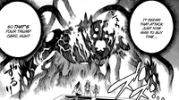 Alucard (Rosario + Vampire) regenerating at immortal levels due to his tremendous life-force, and only stopped when he willingly self-destructed.