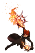 After Lea lost his heart to the darkness, his heart became a Heartless while his body became the Nobody Axel (Kingdom Hearts series).