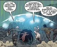 Dawn Summers (Buffy the Vampire Slayer) creating a shield to protect against acid rain.