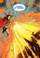 Dr. Stephen Strange (Marvel Comics) can control the Flames of the Faltine, an extradimensional fire from the Dark Dimension.