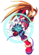 Zero (Mega Man Zero series) can use his Zero Knuckle weapon to rip off enemy parts and use them.