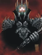 Melkor/Morgoth (Tolkienverse), the First Dark Lord of Middle-earth, he was the greatest and most powerful of the Ainur created by Eru Ilúvatar, but rebelled against his creator out of pride and envy. He corrupted the First Great Music of the Ainur and sought to take control of Arda for himself.