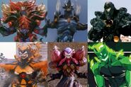 Pyscho Rangers' Monster Forms (Power Rangers in Space)