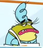 Mildred (Scaredy Squirrel), an anthropomorphic frog.