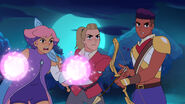 Glimmer (She-Ra and the Princesses of Power) infuses sparks into her fists.