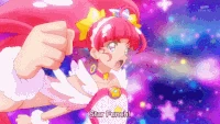 Star Punch.gif (4.98 MB) Cure Star (Star Twinkle Pretty Cure) using her attack, Star Punch.