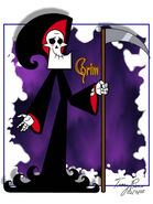 Grim (The Grim Adventures of Billy and Mandy) can use his scythe to slash open dimensional portals.