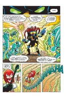 Enerjak (Archie's Sonic the Hedgehog) using Chaos energy to telekinetically lift Knuckles and the Chaotix...