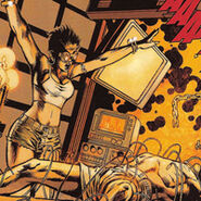 Mary Lebow (Marvel Comics) performing exorcism via electronics.