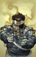 Since WWII, Nick Fury (Marvel Comics) was a master marksman with any type of firearms.