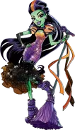 Casta Fierce (Monster High) is the daughter of Circe and the lead singer of a music group called The Spells. Like her mother, Casta can turn people into animals but has limited control over this ability if she says a misspoken word or wrong phrase.