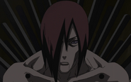 During his childhood, Nagato (Naruto) was implanted with the eyes of Madara Uchiha after he attained the Rinnegan.