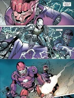 The Reavers (Marvel Comics) morphing into sentinel bodies....