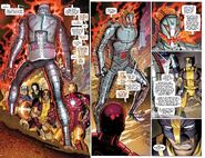 Ultron (Marvel Comics) scanning the power sets, danger potenial, and idenities of the New Avengers.