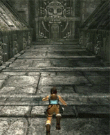 Lara Croft (Tomb Raider series) demonstrating.