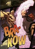 Akuma (Udon Comics) can use his ki to enhance his strikes to simple strike an opponent with extreme force...