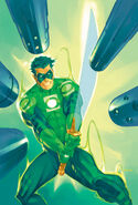 Kyle Rayner (DC Comics) up against an arsenal with his energy constructed sword.