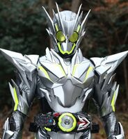 Aruto Hiden/Kamen Rider Zero-One (Kamen Rider Zero-One) in MetalCluster Hopper form.