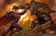 Every time Doomsday (DC Comics) is killed, he returns from the dead immune to what previously killed him.