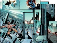 James ”Logan” Howlett/Wolverine (Marvel Comics) throwing himself off a Helicarrier...