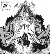 Luffy Punches Kaido (One Piece)