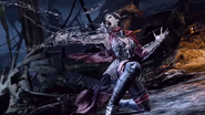 Mira (Killer Instinct) uses the Gloves of Rasavatham, which allow her to control her blood while turning it into a silver mercury-like substance.