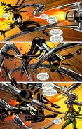 Spider-Girl (Marvel Comics) using her spider-sense to fight and navigate while blindfolded.