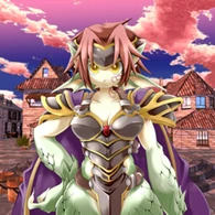 Granberia (Monster Girls Quest) has a semi-human appearance with a tail and dragon scales, along with other dragon-like powers.