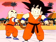 Goku's Tail Transcendence DB.gif (6.42 MB) Son Goku (Dragon Ball) overcame his weakness to his tail being squeezed through extensive training.
